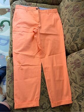 Talbots Orange Relaxed Chino Pants
